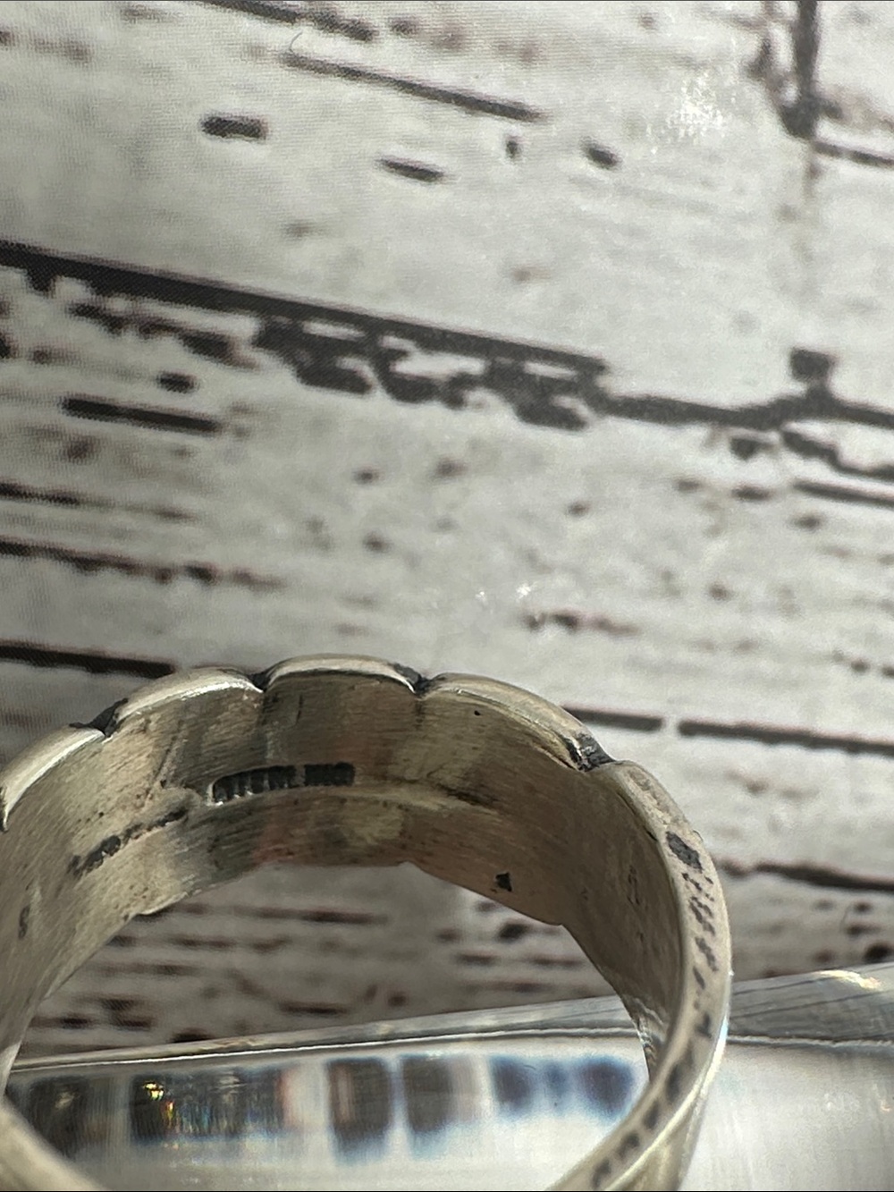 Women's Silver Concho-Style Band Ring - Classic Western Detail - Picture 5 of 7